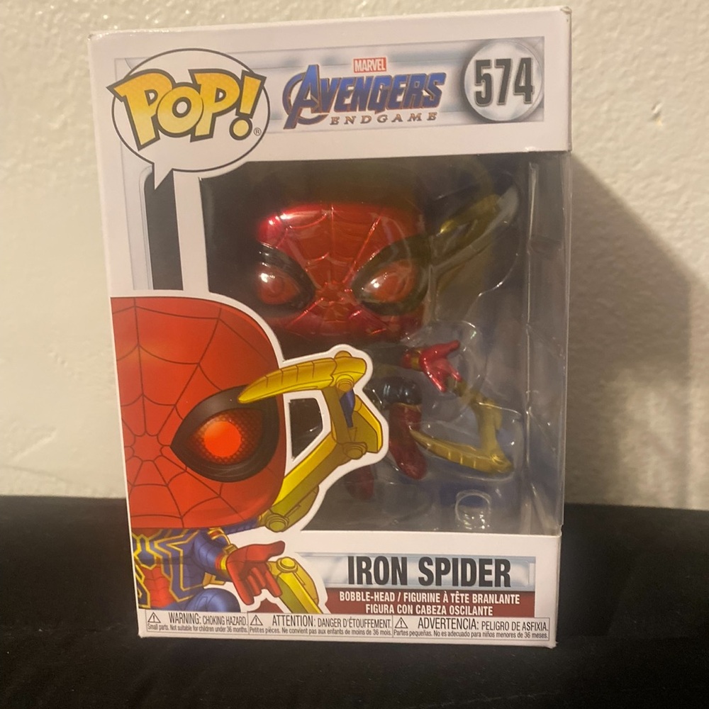 Funko Pop! Avengers Endgame Iron Spider Figure - Red and Gold